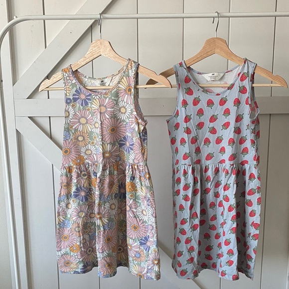 H&M Kids Floral and Strawberry Casual Dresses - Picture 1 of 4